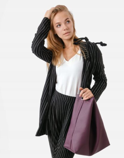 Torebka Worek Bucket Bag Torba Miejska Damska S4 - obrazek 3
