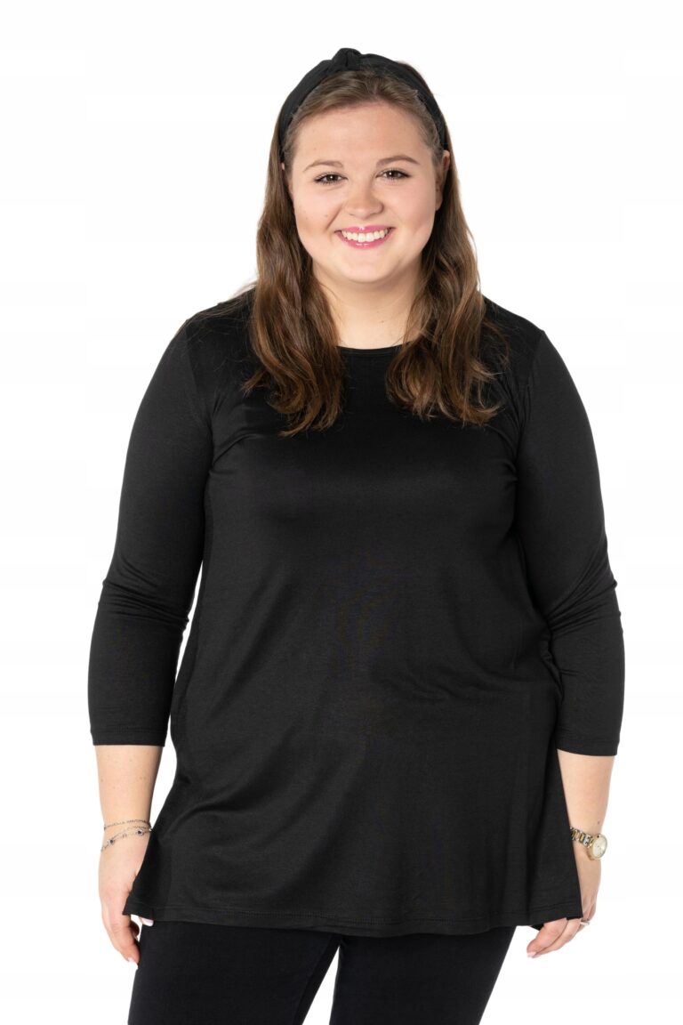 Duża Długa Bluzka Damska Tunika Oversize 177-2 4XL