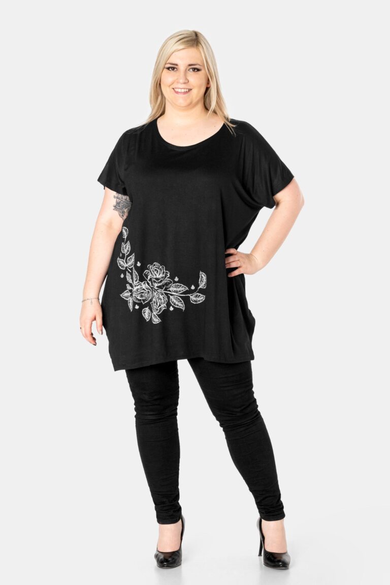 Duża Długa Bluzka Damska Tunika Oversize KD18-1