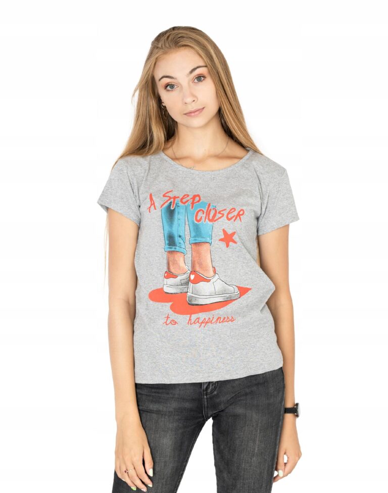 Koszulka Damska Podkoszulek T-shirt Top KD04-2 r L