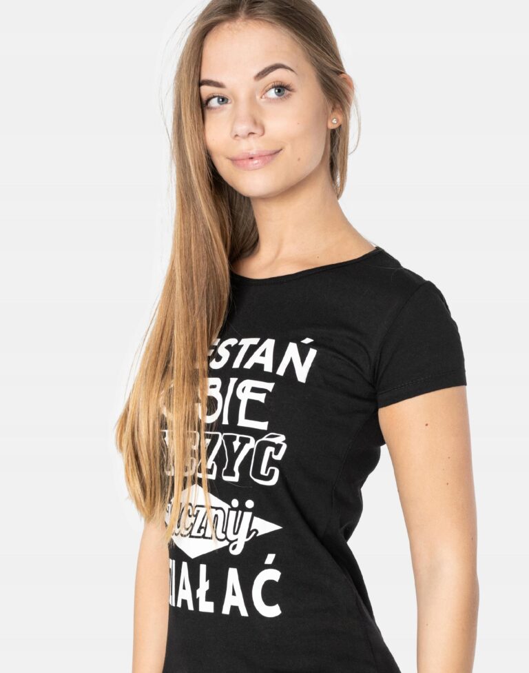 Koszulka Tshirt Bluzka Damska Podkoszulek 556-2 M