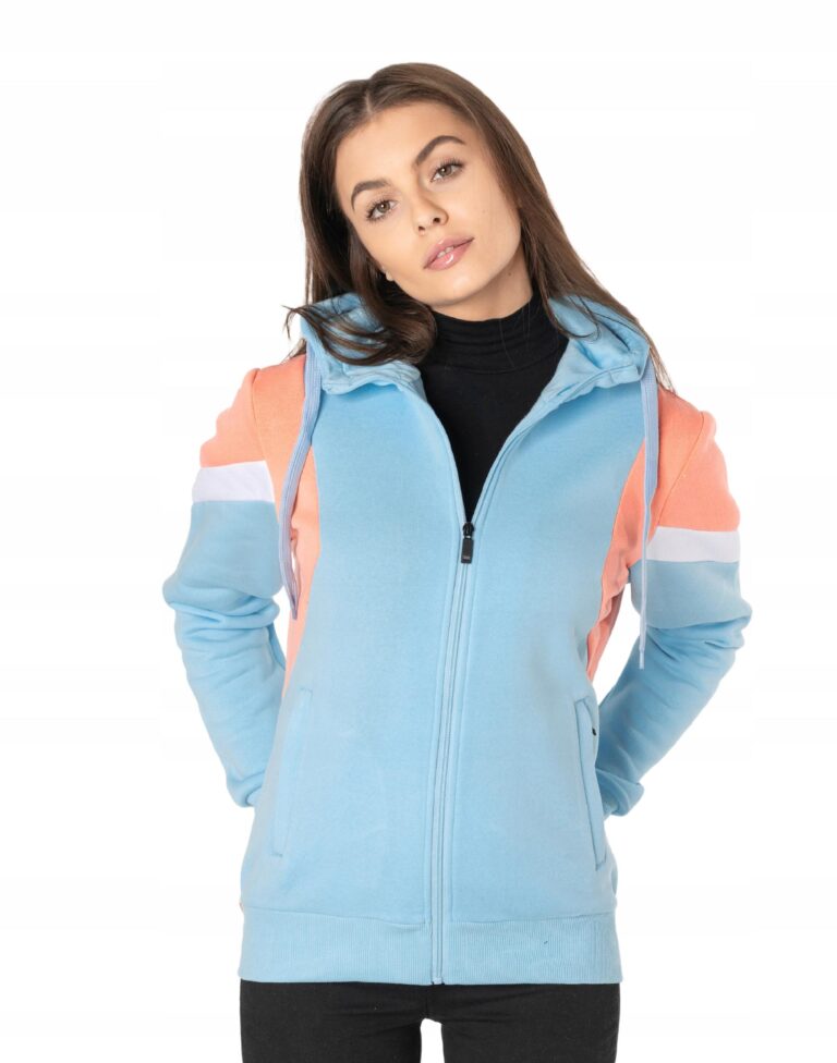 Ciepła Bluza Bawełniana Damska Sportowa 58417-1 L