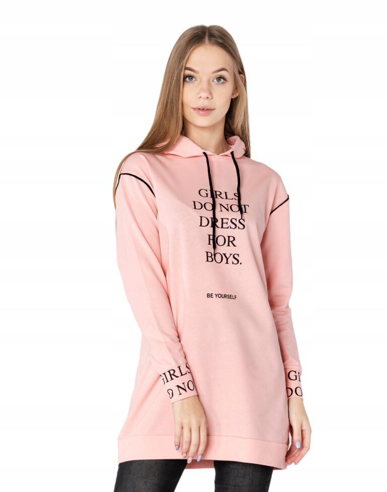 Długa Bluza Damska Tunika Bawełniana 11850-3 r L