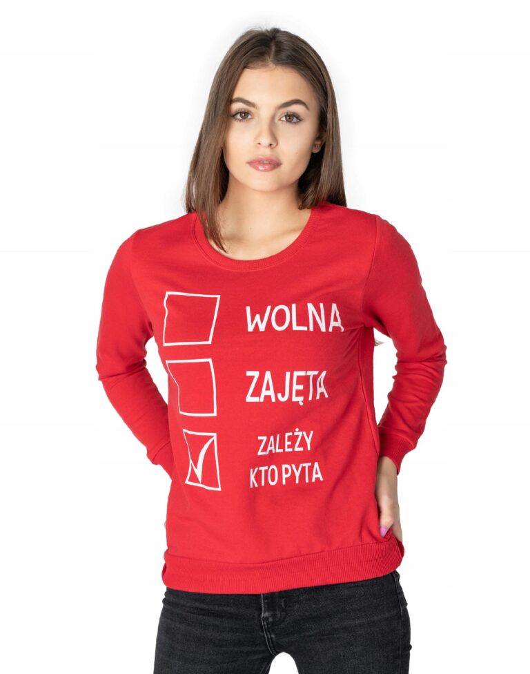 Sportowa Bluza Damska Dresowa Bawełniana 248-02 L