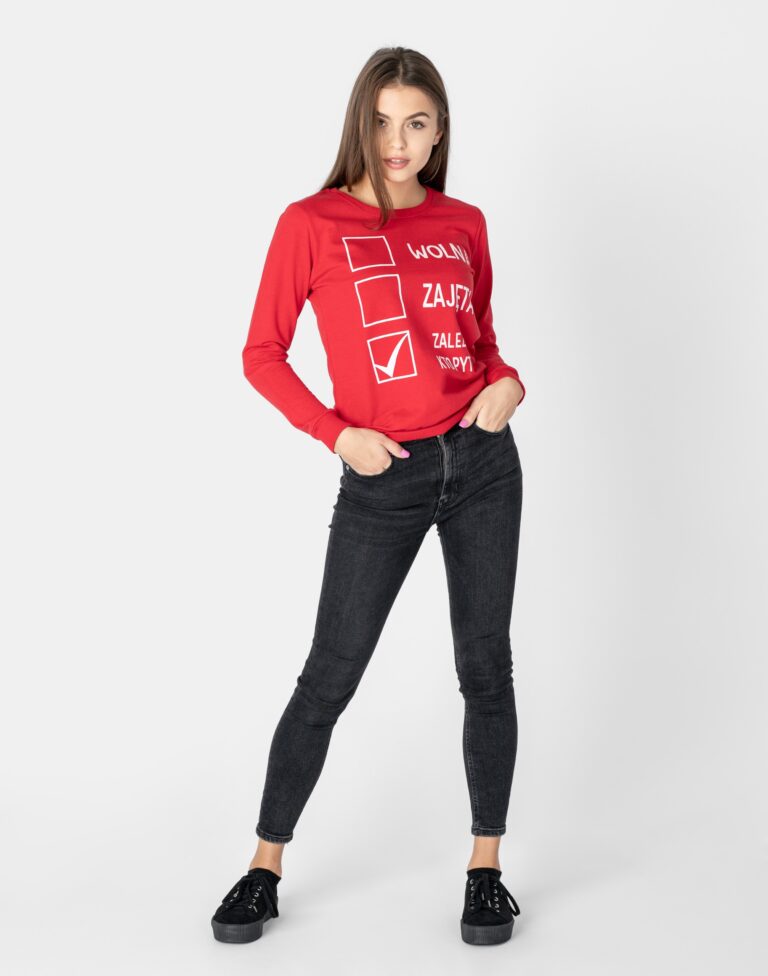Sportowa Bluza Damska Dresowa Bawełniana 248-02 L