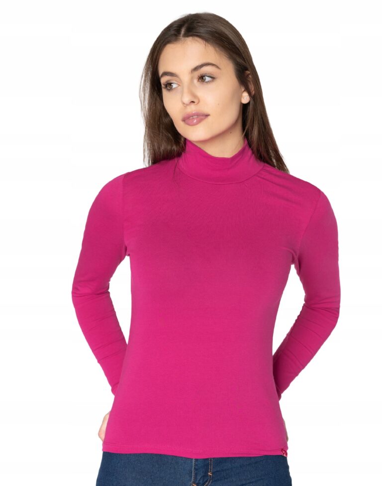 Półgolf Damski Cienki Sweter Golf 8111-04 r XL/XXL