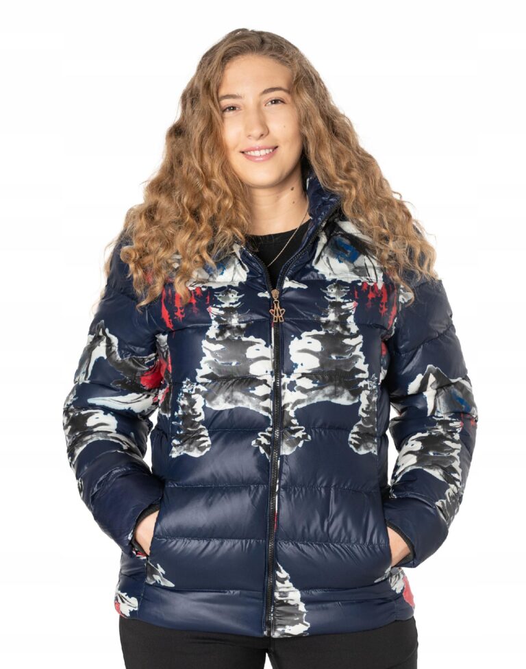 Ciepła Zimowa Kurtka Damska Ocieplana 267-02 r XXL