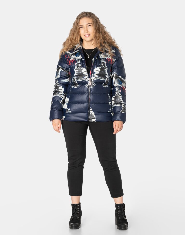 Ciepła Zimowa Kurtka Damska Ocieplana 267-02 r XXL