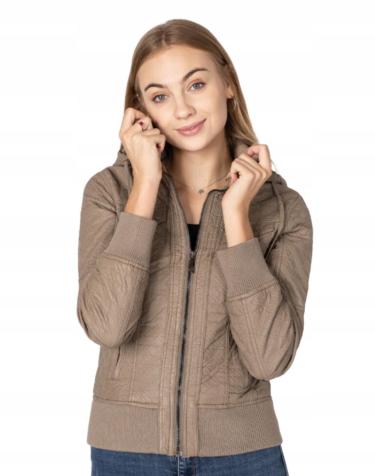 Krótka Kurtka Damska Przejściowa Skóra 05W-4 r L