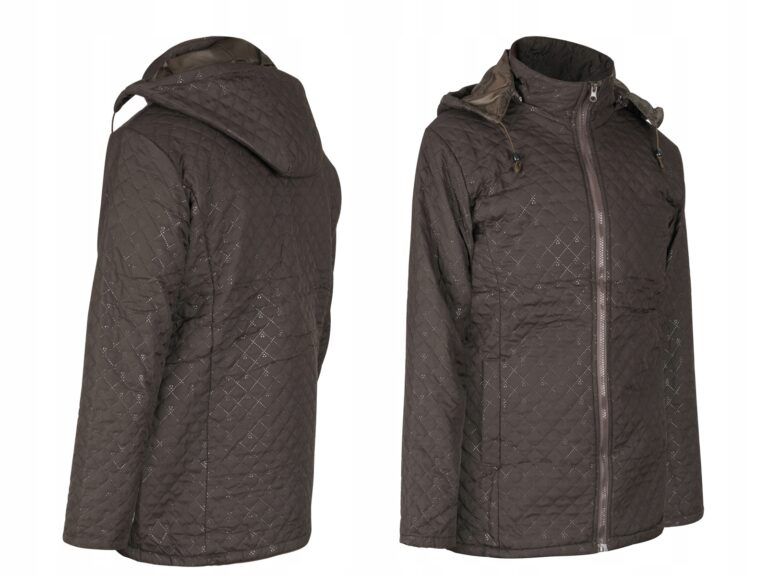 Ocieplana Kurtka Damska z Kapturem 0505 XL Brązowa