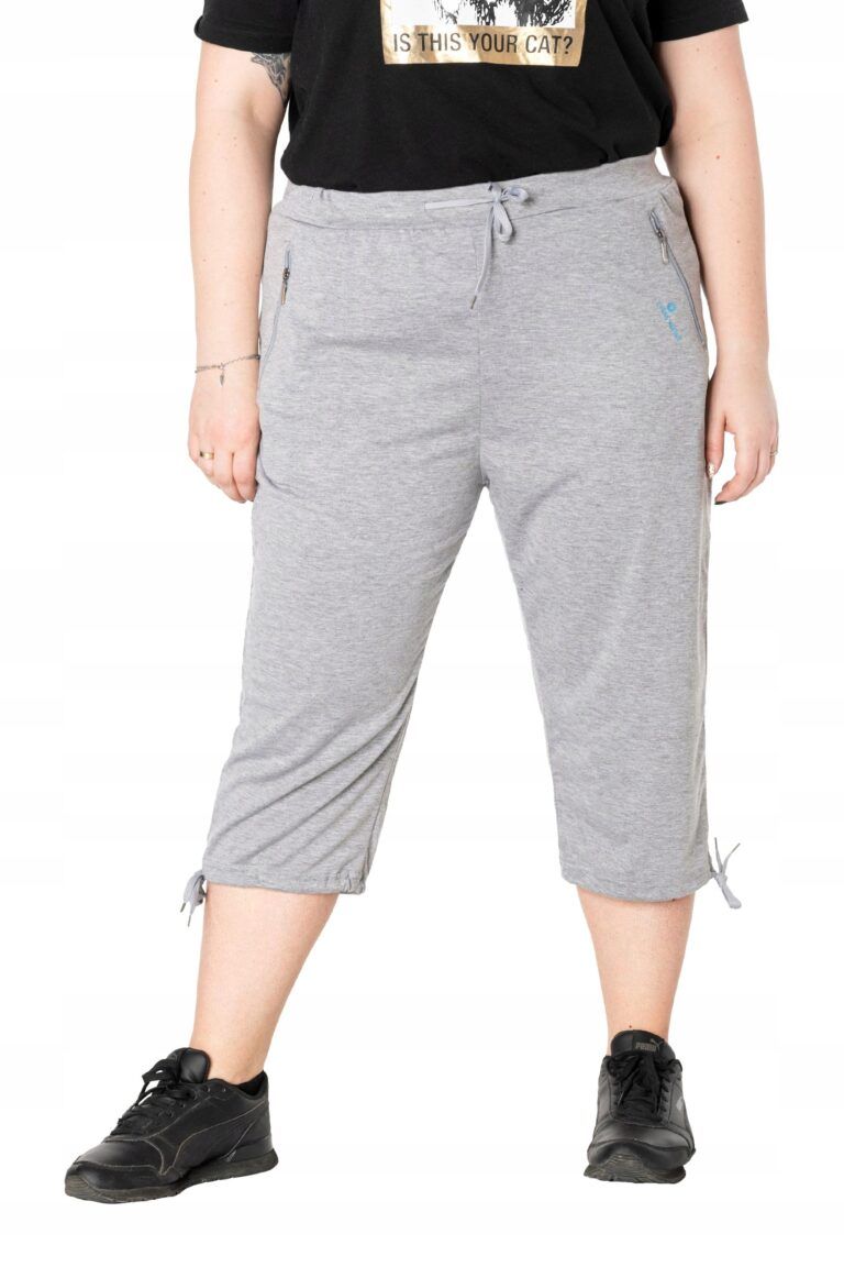 Duże Krótkie Spodenki Damskie Rybaczki 8162-5 7XL
