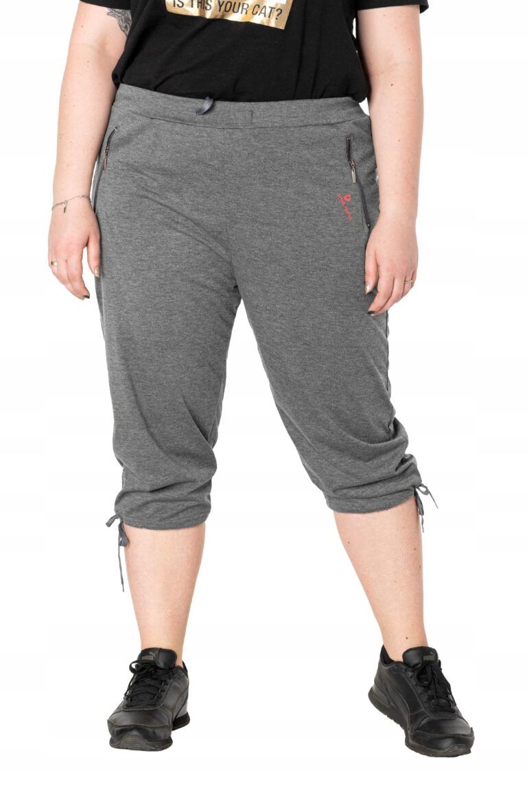 Duże Krótkie Spodenki Damskie Rybaczki 8162-1 5XL