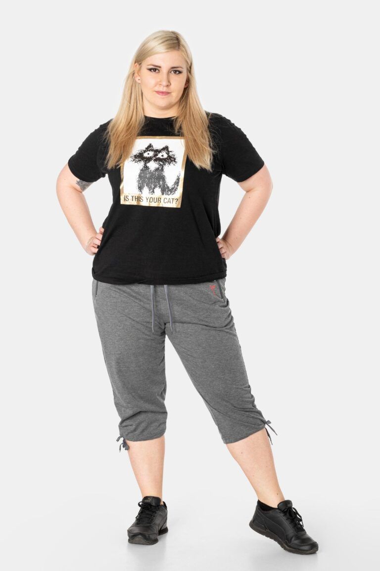 Duże Krótkie Spodenki Damskie Rybaczki 8162-1 5XL