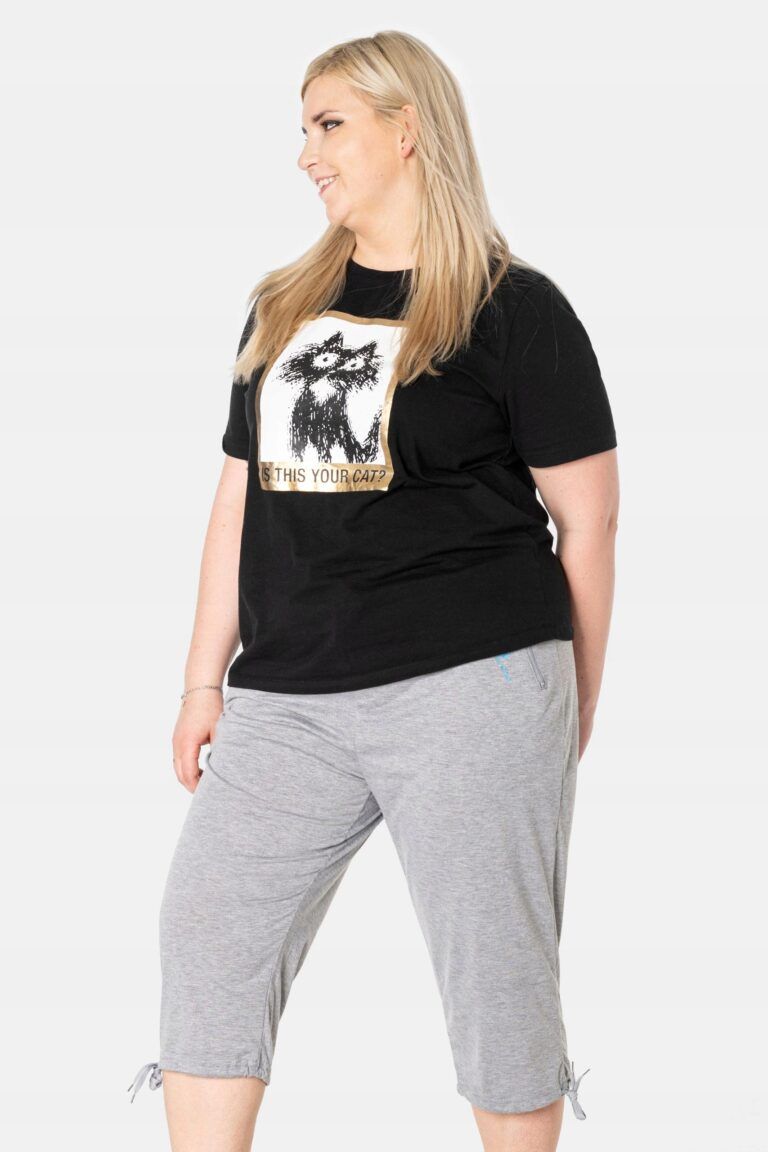 Duże Krótkie Spodenki Damskie Rybaczki 8162-5 4XL