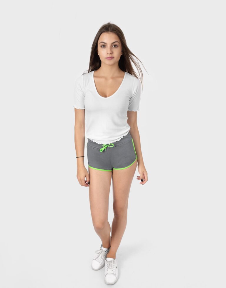 Krótkie Spodenki Szorty Damskie Sportowe 654-10 XL