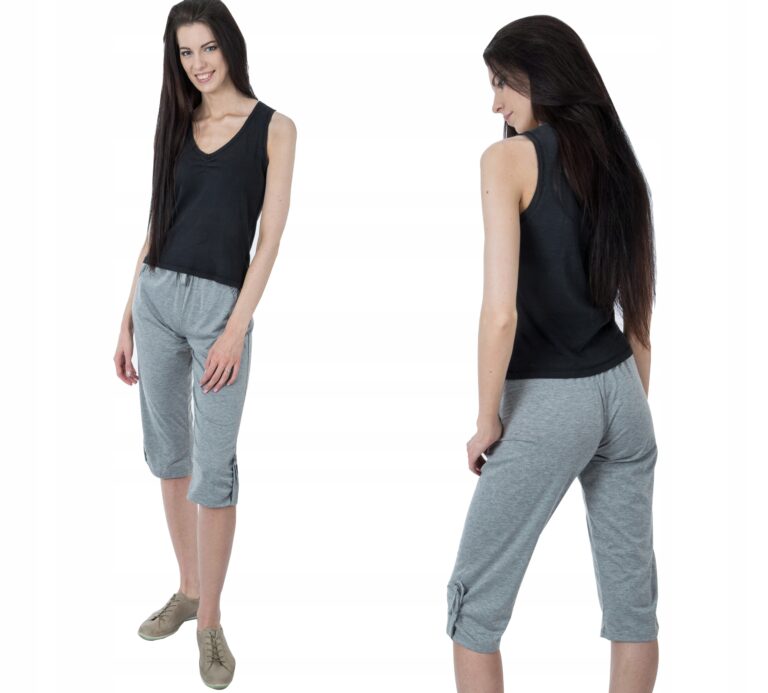 Krótkie Spodnie Rybaczki Damskie 5658 r 3XL melanż