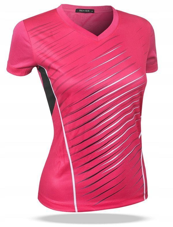Koszulka Sportowa Treningowa Damska 98791 XL malin