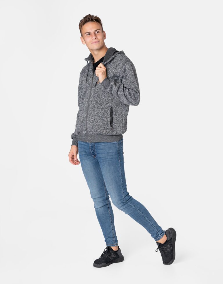 Ciepła Bluza Męska Rozsuwana z Kapturem 0227-2 3XL