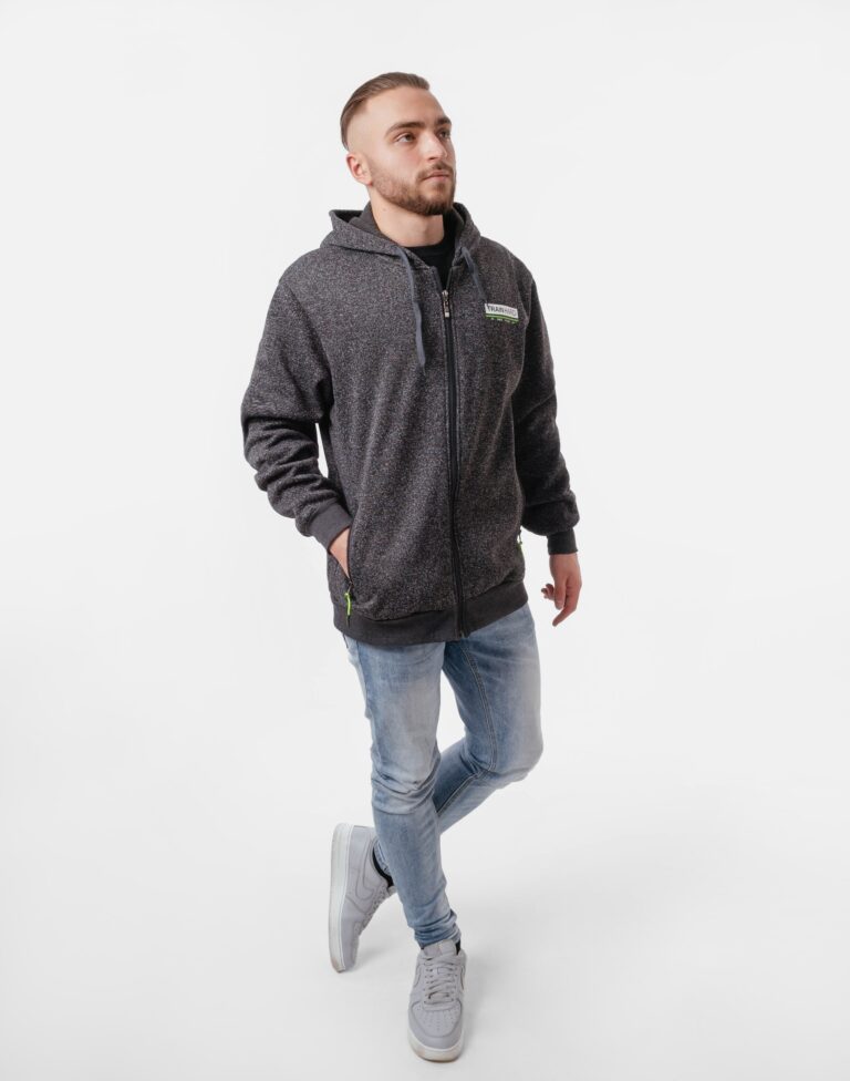 Ciepła Bluza Męska Rozsuwana z Kapturem 2696-2 XL