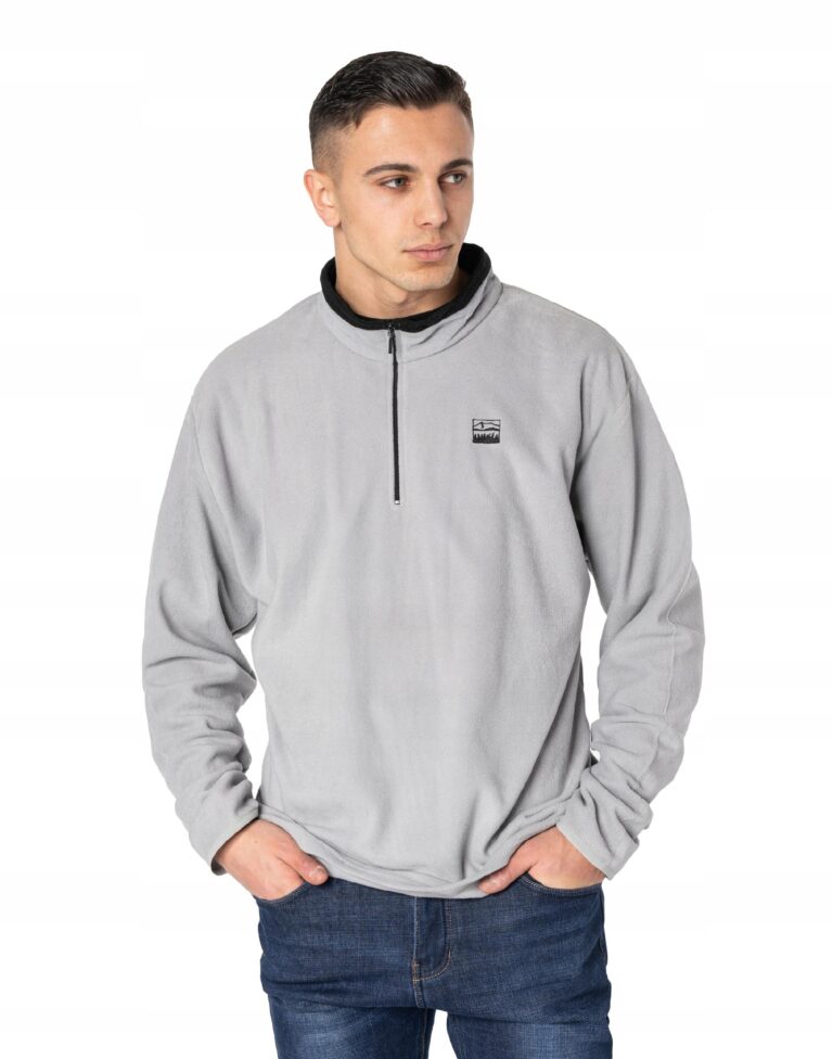 Ciepły Duży Polar Męski Duża Bluza Polarowa 435 XL