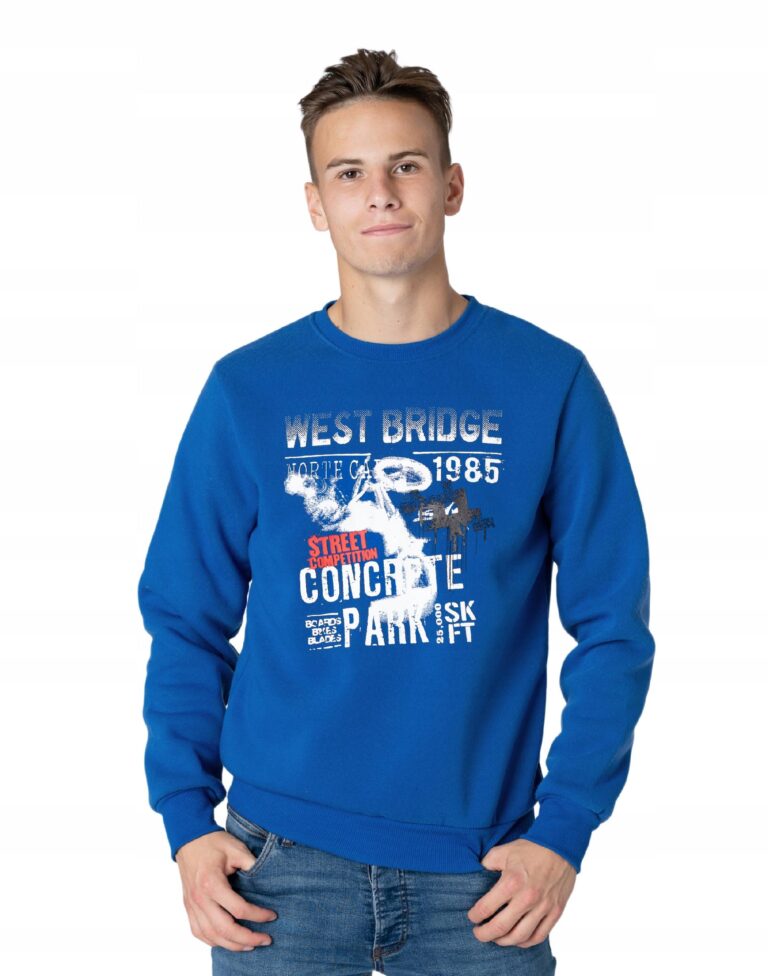 Sportowa Bluza Męska Bawełniana Dresowa D819-1 3XL