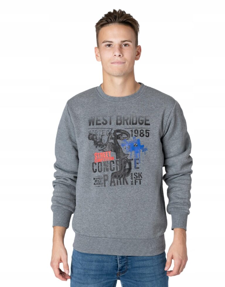 Sportowa Bluza Męska Bawełniana Dresowa D819-2 r M