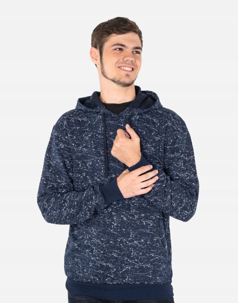 Sportowa Bluza Dresowa Męska z Kapturem 452-01 XXL
