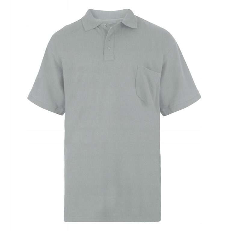 Duża Koszulka Polo Męska Polówka 022 6XL popiel