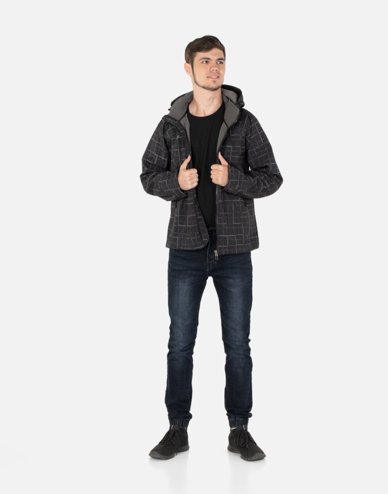 Sportowa Kurtka Męska Wiatrówka Softshell 9070 XL