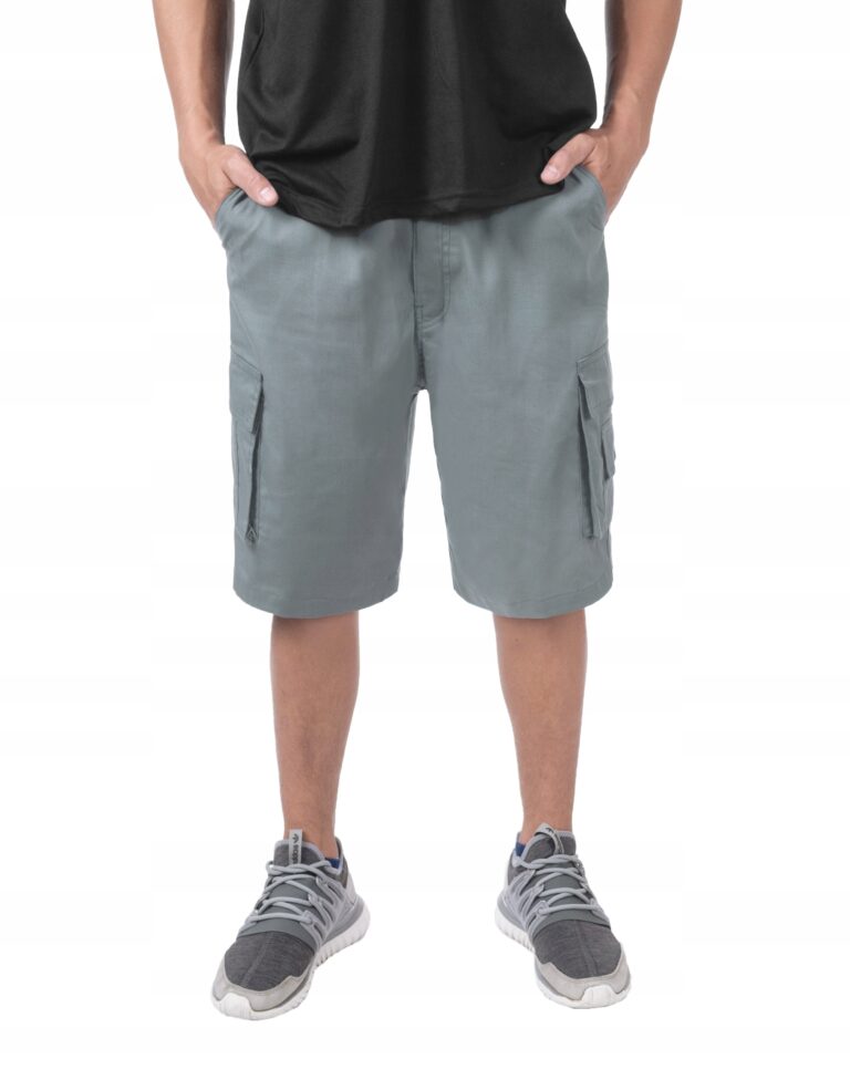 Krótkie Spodenki Szorty Męskie Lato DS07 M stalowe