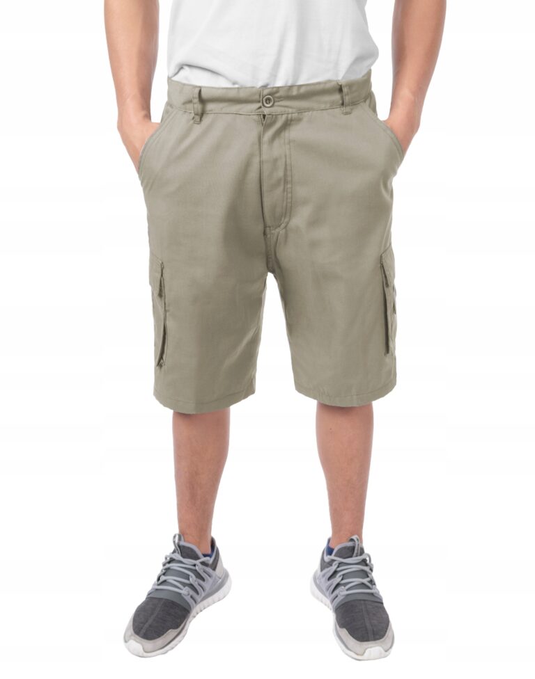 Krótkie Spodenki Szorty Męskie Lato DS07 M oliwka