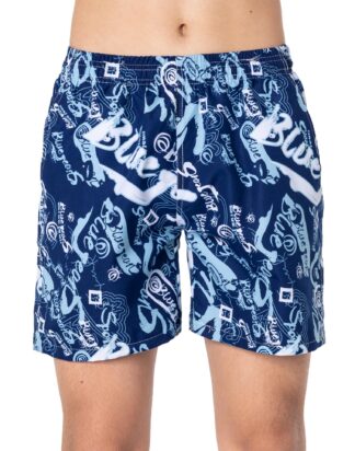 Granatowy z turkusem