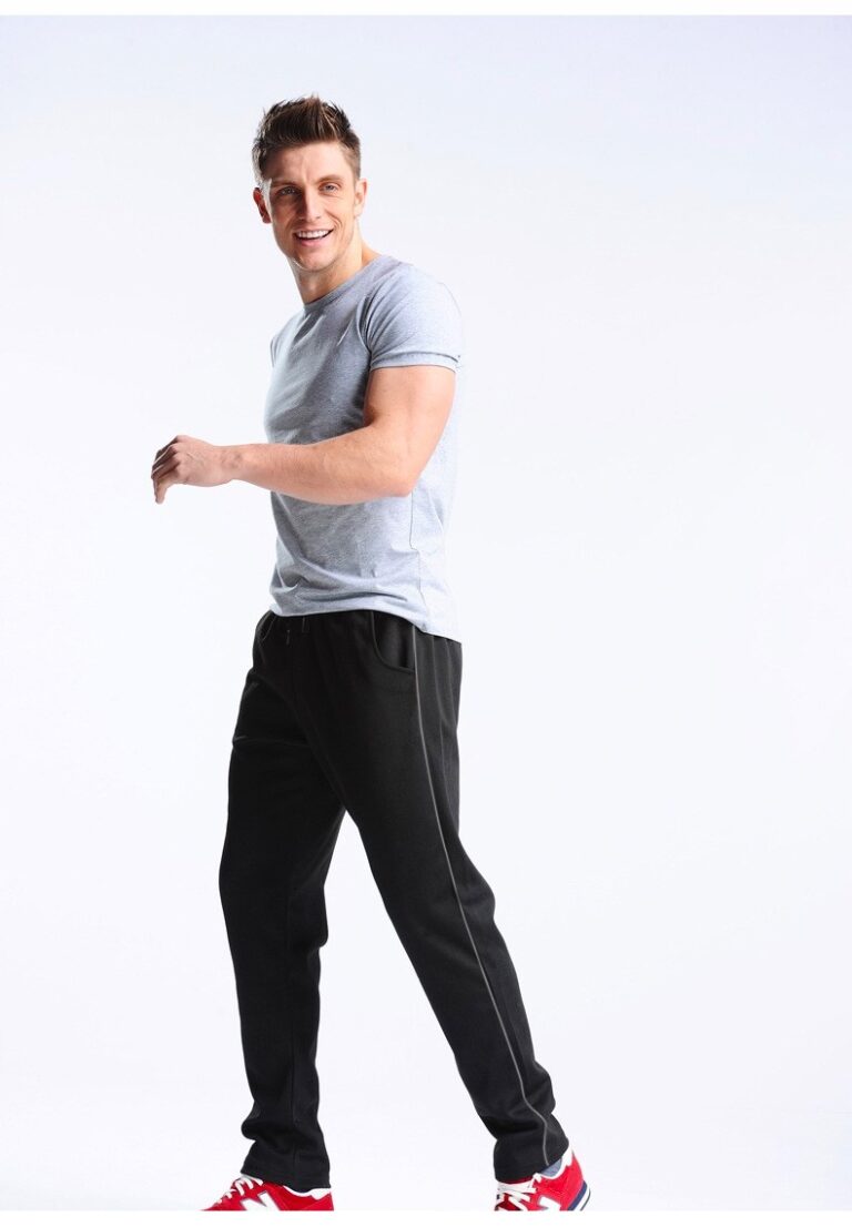 Duże Spodnie Dresowe Męskie Dresy 0668 4XL Czarny