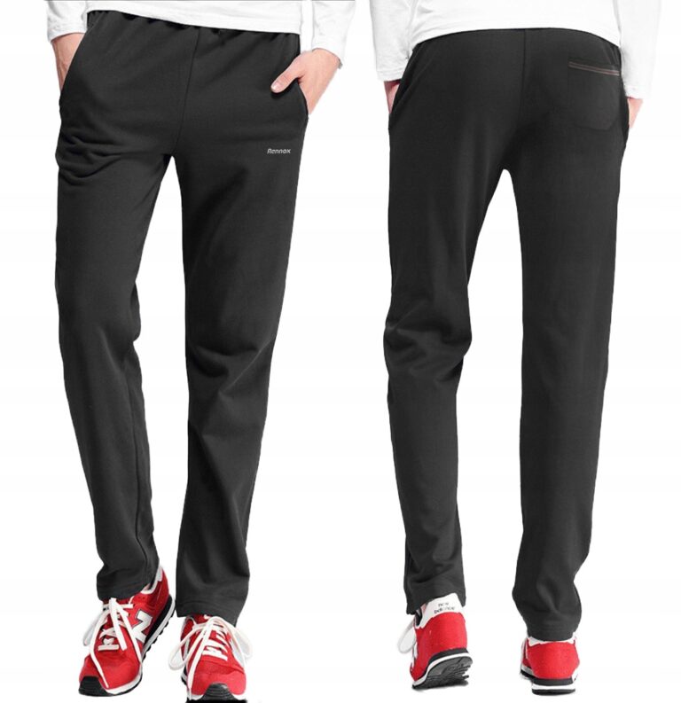 Duże Spodnie Dresowe Męskie RENNOX 168 5XL Czarne
