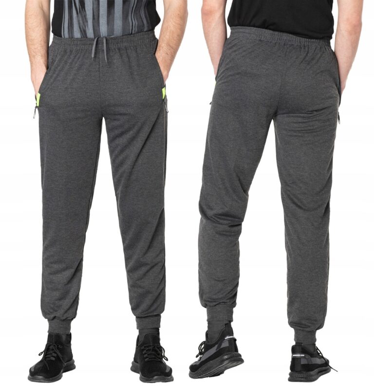 Spodnie Dresowe Męskie Dresy Sportowe 46092-4 r L