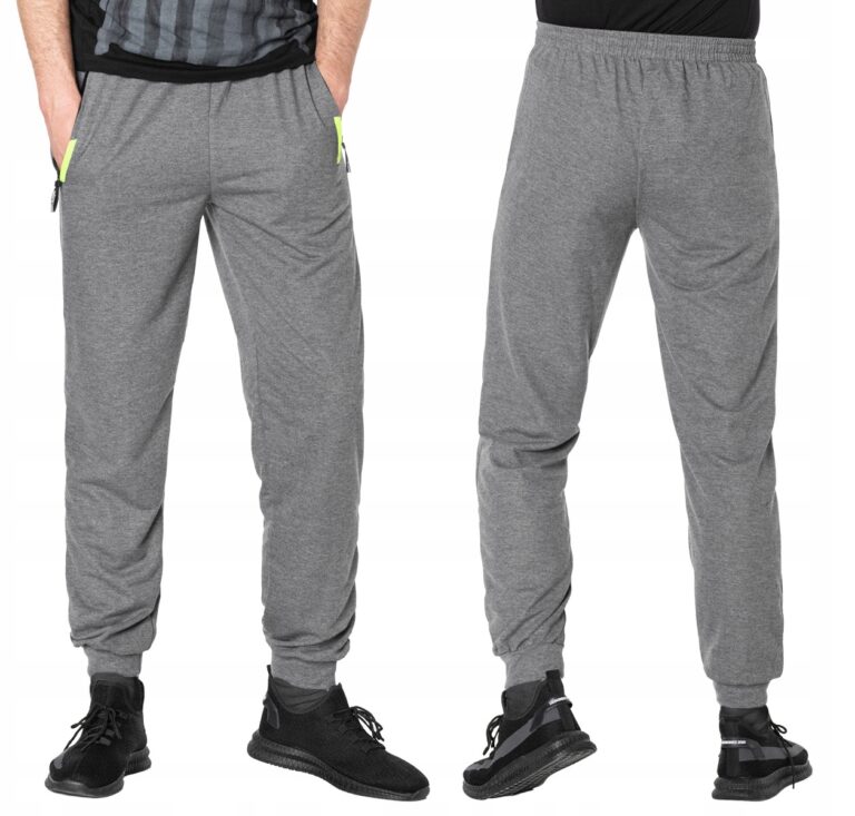 Spodnie Dresowe Męskie Dresy Sportowe 46092-1 r M