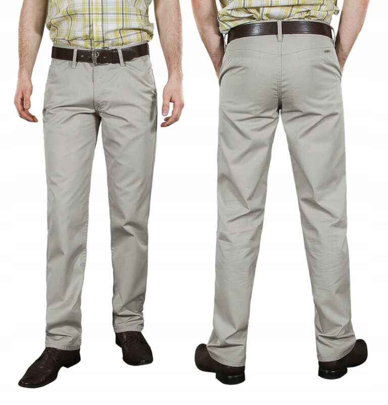 Eleganckie Spodnie Męskie BRIDLE 200 84 cm szare