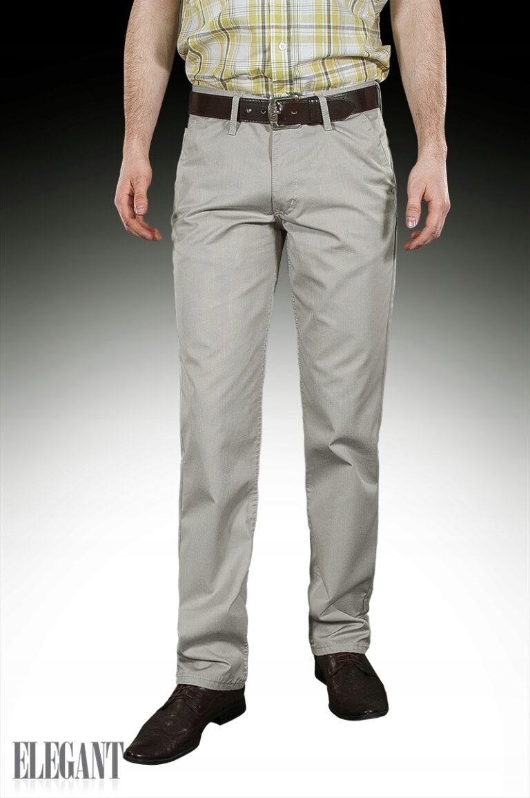 Eleganckie Spodnie Męskie BRIDLE 200 84 cm szare
