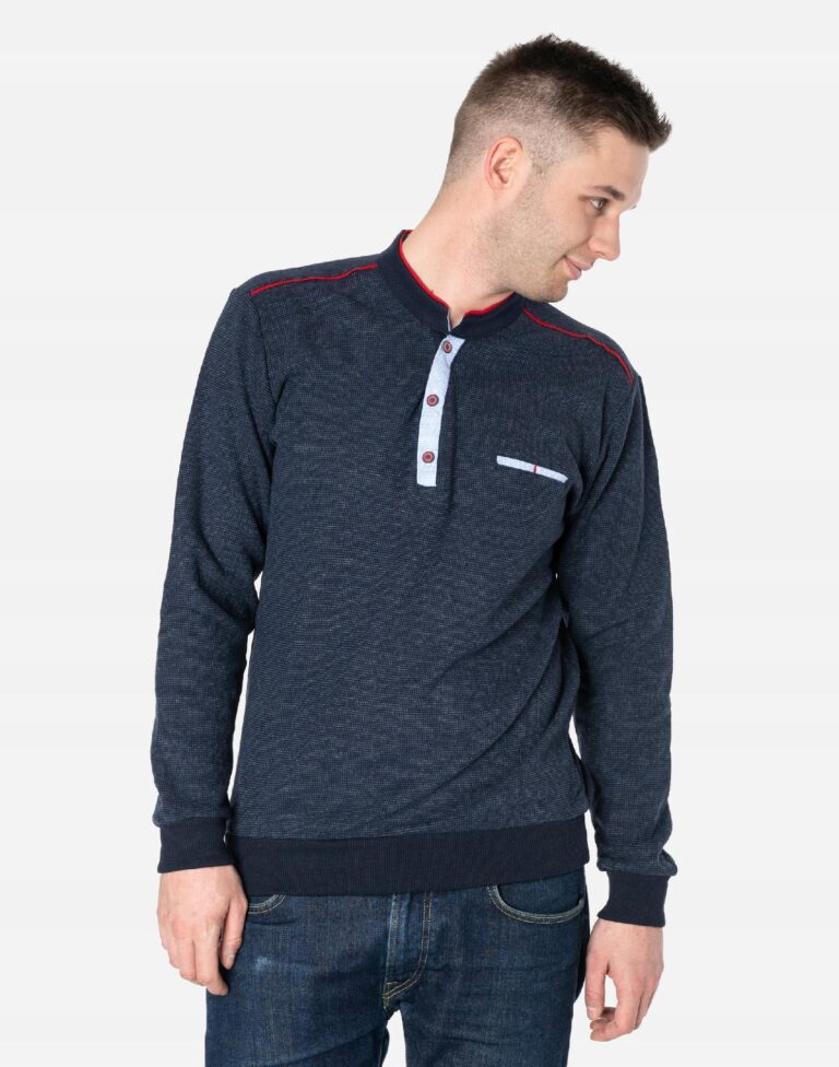 Cienki Sweterek Męski Rozpinany Bluza 8665-04 r L