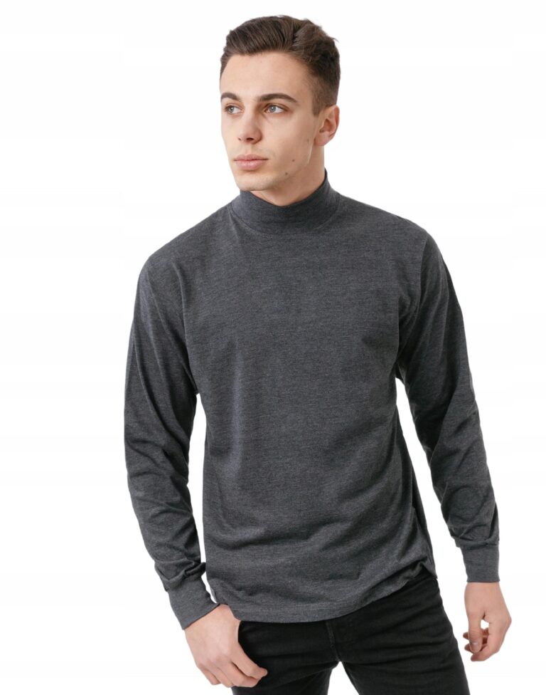 Półgolf męski cienki sweter golf ADAM r M mel/ciem