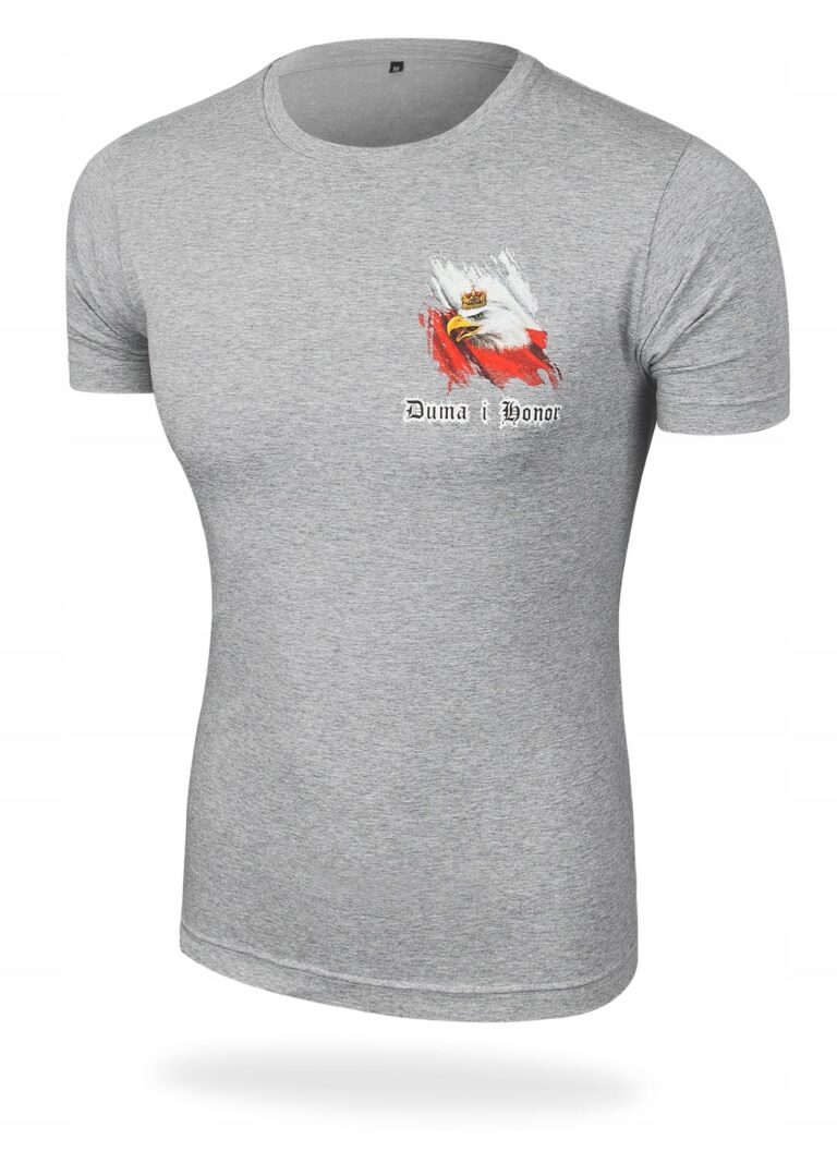 Koszulka Patriotyczna Polska Duma i Honor M Szary