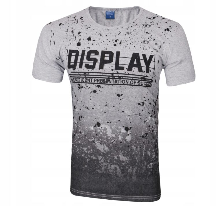 Koszulka Podkoszulek T-shirt Męski KP04 XXL melanż