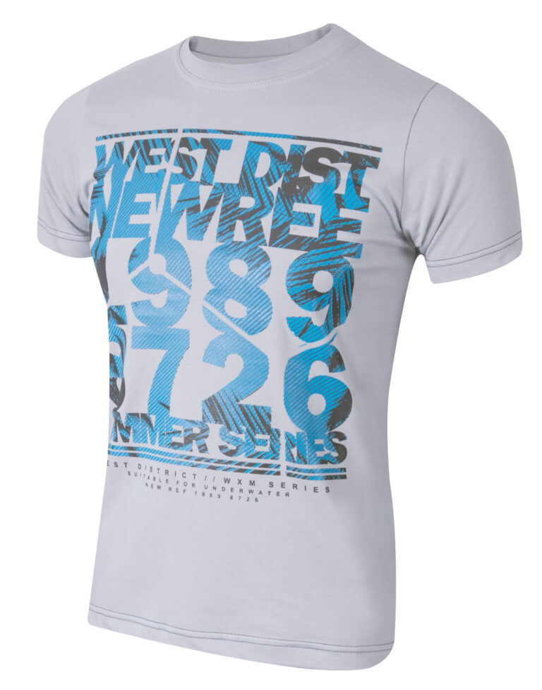 T-shirt Koszulka Koszulki Męskie KM05 r S popiel