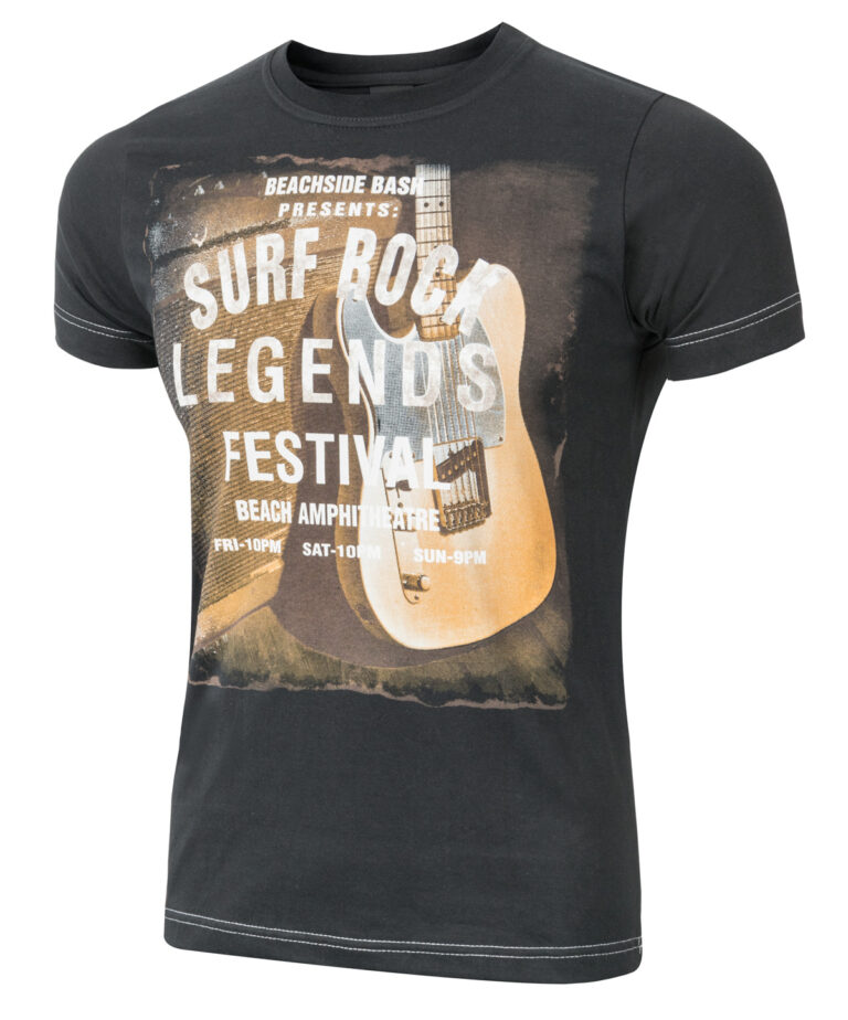 T-shirt Koszulka Koszulki Męskie SURF r 5XL czarny