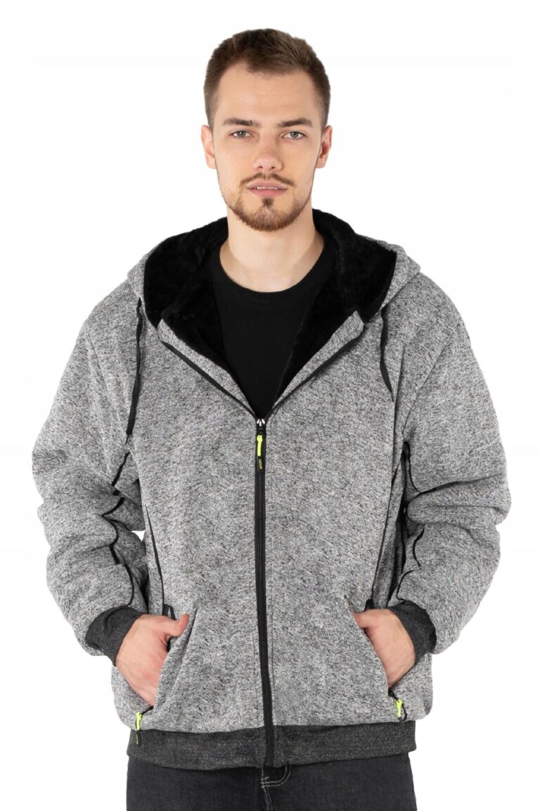 Ciepła Bluza Dresowa Męska Rozsuwana 74605-03 XXL