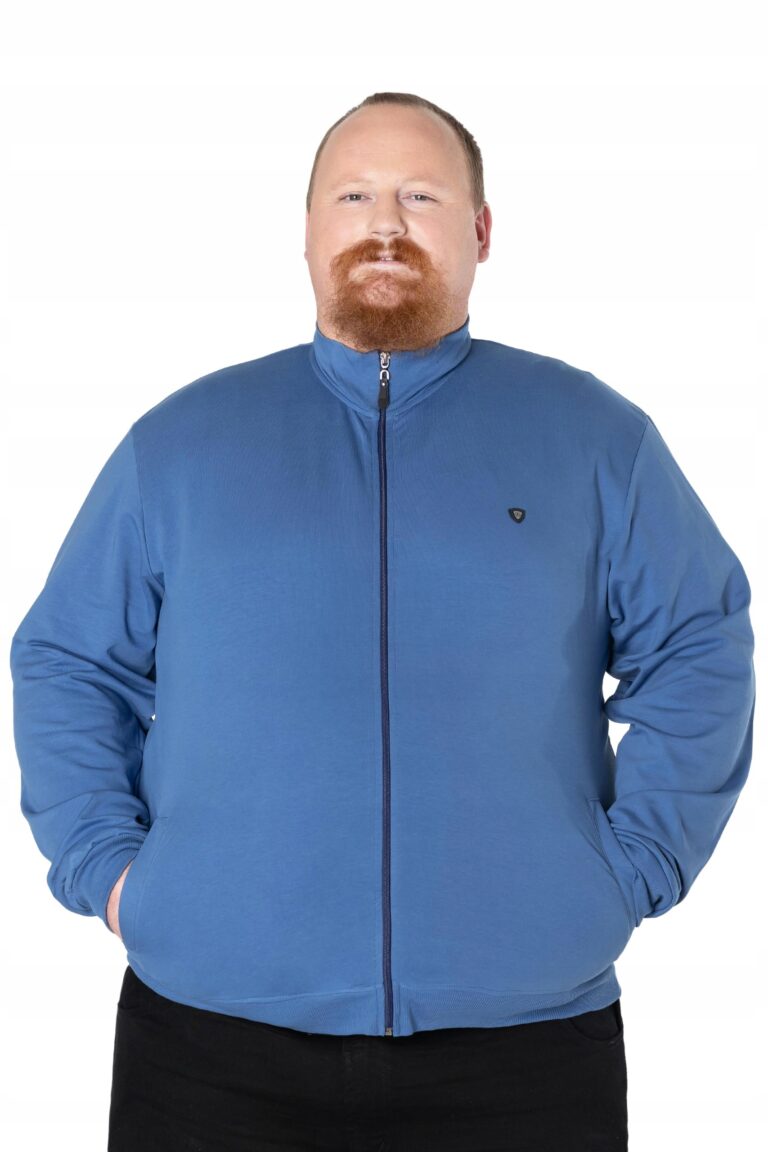 Duża Bluza Dresowa Męska Rozsuwana Sport 374-3 6XL