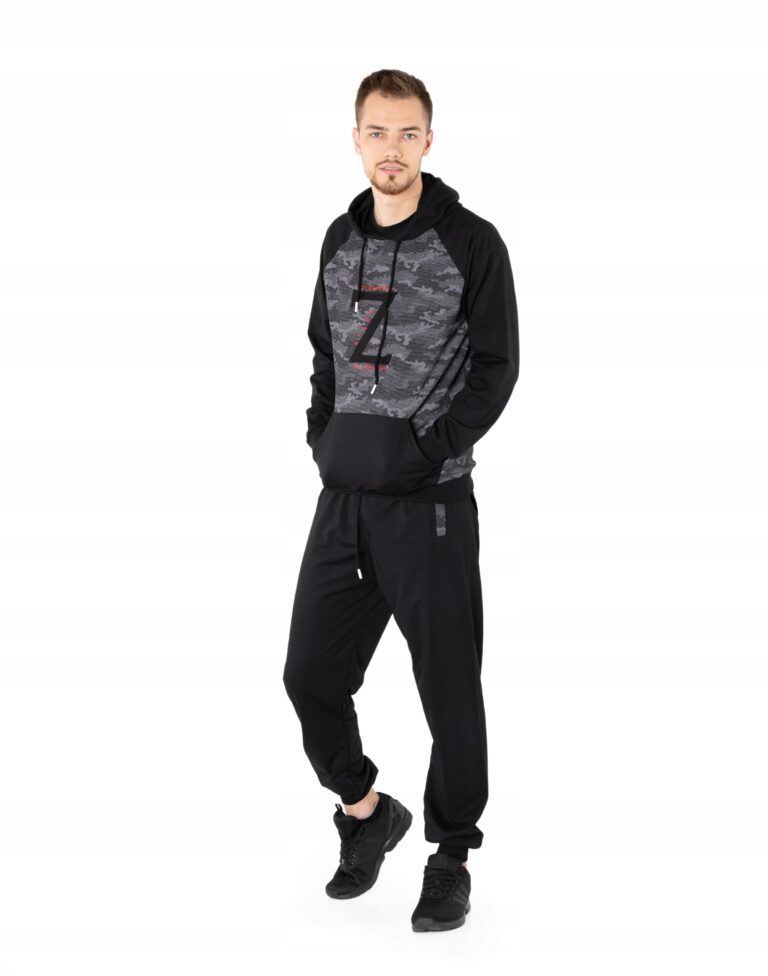 Komplet Dresowy Męski Bluza Spodnie Dres KB02-3 L