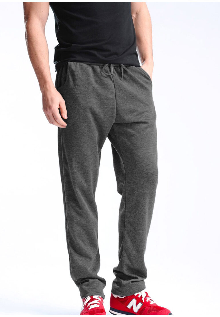 Ocieplane Spodnie Dresowe Męskie 0019 Grafit r XL