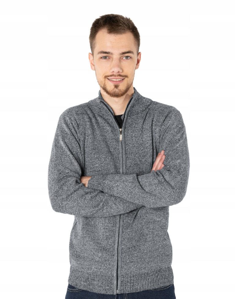 Sweter Męski Półgolf Rozsuwany 8111-01 XL/XXL