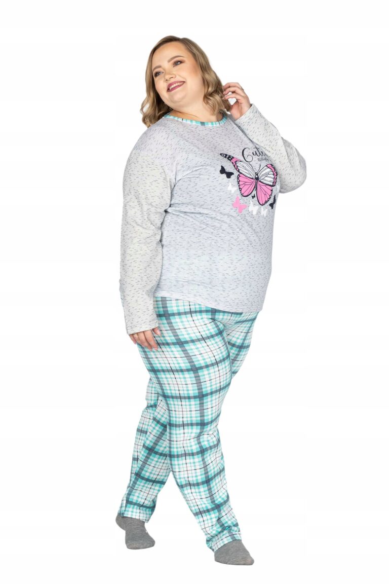 Duża Ciepła Piżama Damska Bawełniana 9767-02 r XL